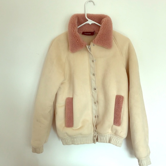 Mink Pink Beige/pink Suede Jacket - Picture 1 of 6